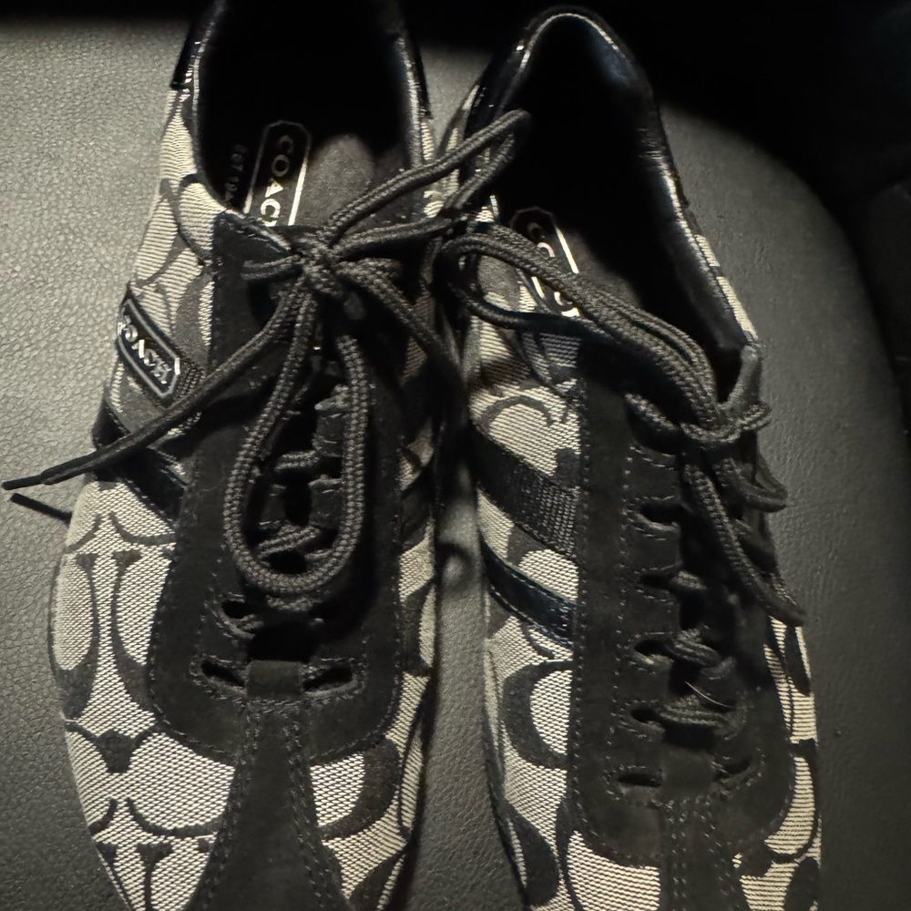 Coach Monochrome Patterned Sneakers - image 1